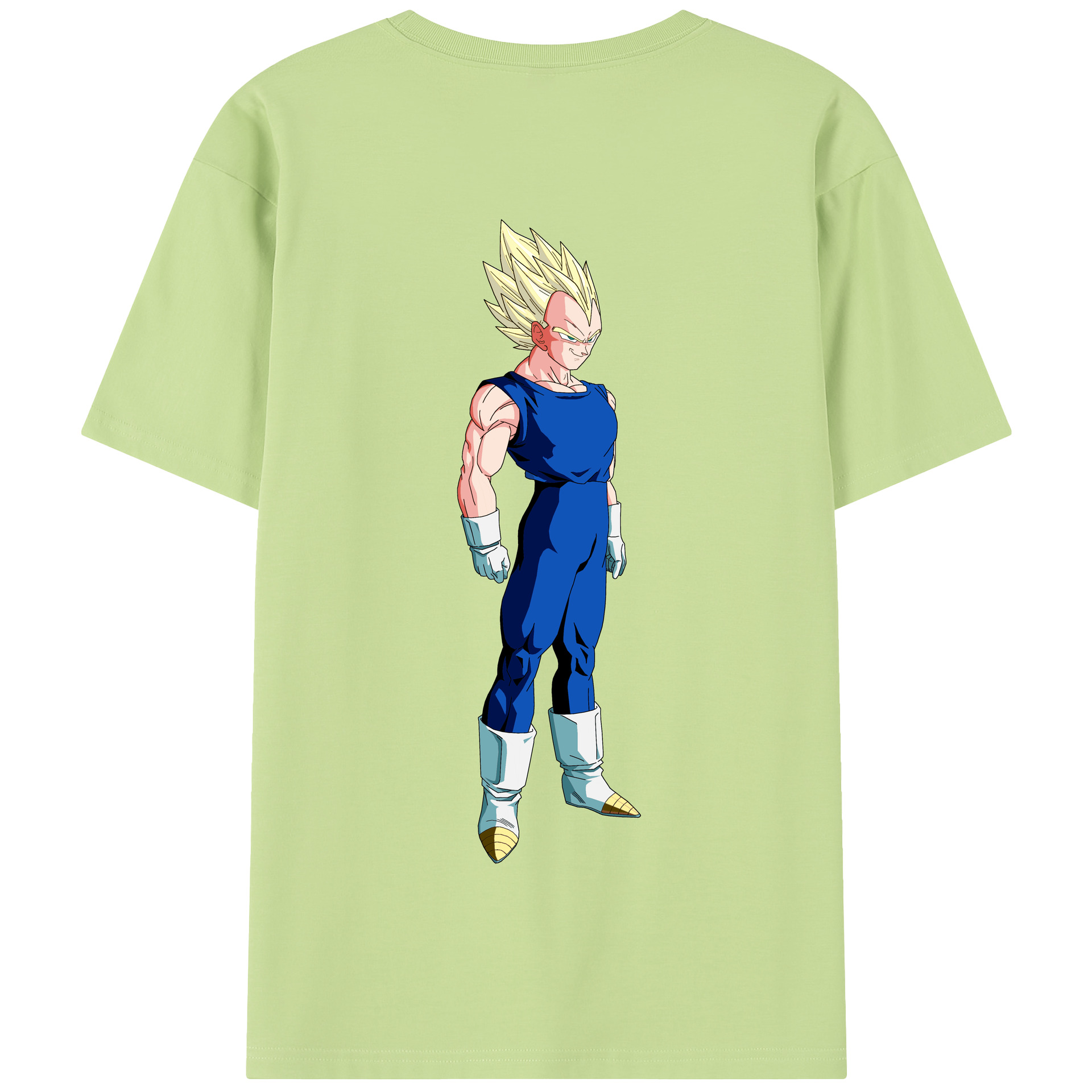 （画像用） ドラゴンボール ベジータ四世（Bejīta Yonsei）DRAGON BALL Vegeta IV 綿100％半袖Tシャツ（背面プリント）